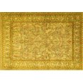 thumbnail image 1 of Ahgly Company Machine Washable Indoor Rectangle Persian Yellow Traditional Area Rugs, 8' x 12', 1 of 4