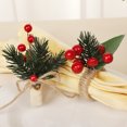thumbnail image 5 of Xiao Hua Servilleteros navideños con forma de piña, decoración para escenario, lazos de cuerda de cáñamo tejidos a mano, 6 unidades (estilo E), 5 of 5