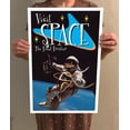 thumbnail image 4 of Visit Space Vintage Travel Poster / Postcard WPA Style Retro 1950s 1960s Art Print, 4 of 4