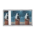 thumbnail image 2 of JIALIOU Nylon Trifold Card Wallet with ID Window Zipper Pocket for Men Women Teen Cats on House with Moon, 2 of 7