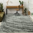 thumbnail image 7 of Wellber Shag Rugs Fluffy Tie-Dyed Area Rug for Bedroom Living Room Carpet Home Decor,6'x9',Grey, 7 of 7