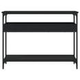 thumbnail image 2 of vidaXL Table Console avec Étagère Noire 100x29x75cm Bois Manufacturé, 2 of 7