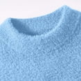 thumbnail image 4 of GPOECD Automne Hiver Chandail-Over Assorti pour la Famille Col Rond Manches Longues Chandail Chaud Doux Confortable Bleu, Enfants-160, 4 of 5