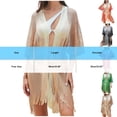 thumbnail image 3 of Staron Summer Beach Cover Up for Women Casual Vacation Swimwear Shirt Sleeveless Lightweight Comfy Loose Oversized Tunic Top, Gold FREE SIZE, 3 of 7