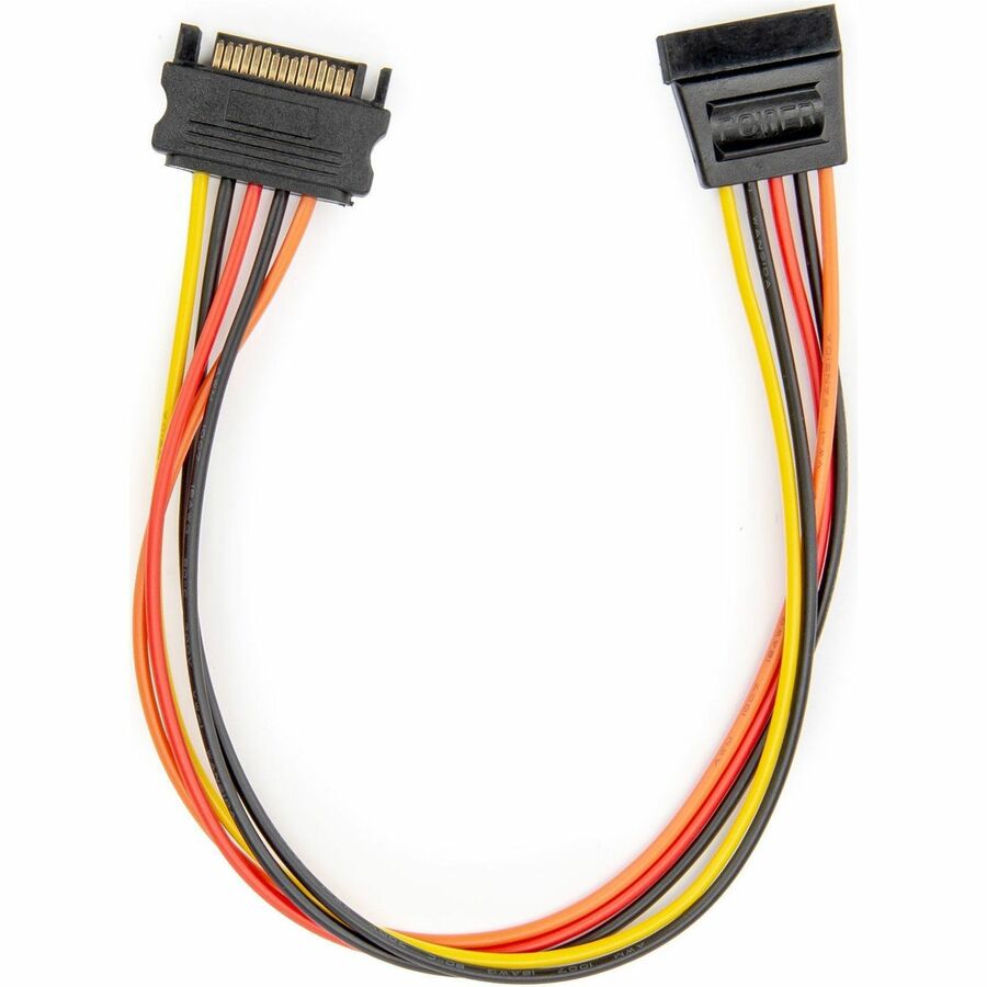 Rocstor Y10C866RD 12in SATA Power Extension Cable 15 Pin