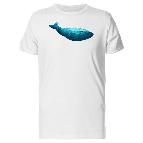 Whale With Ocean Texture  T-Shirt Men -Image by Shutterstock, Male Small