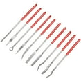 thumbnail image 2 of 10 Pcs Mini Diamond File Set, 3x140mm Small Needle Files Flat Needle Square Round Shape Curved File Tool for Metal Jewelers Glass Wood Carving Craft, 2 of 7