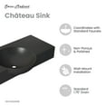 thumbnail image 3 of Chateau 30" Left Side Faucet Wall-Mount Bathroom Sink in Matte Black, 3 of 9