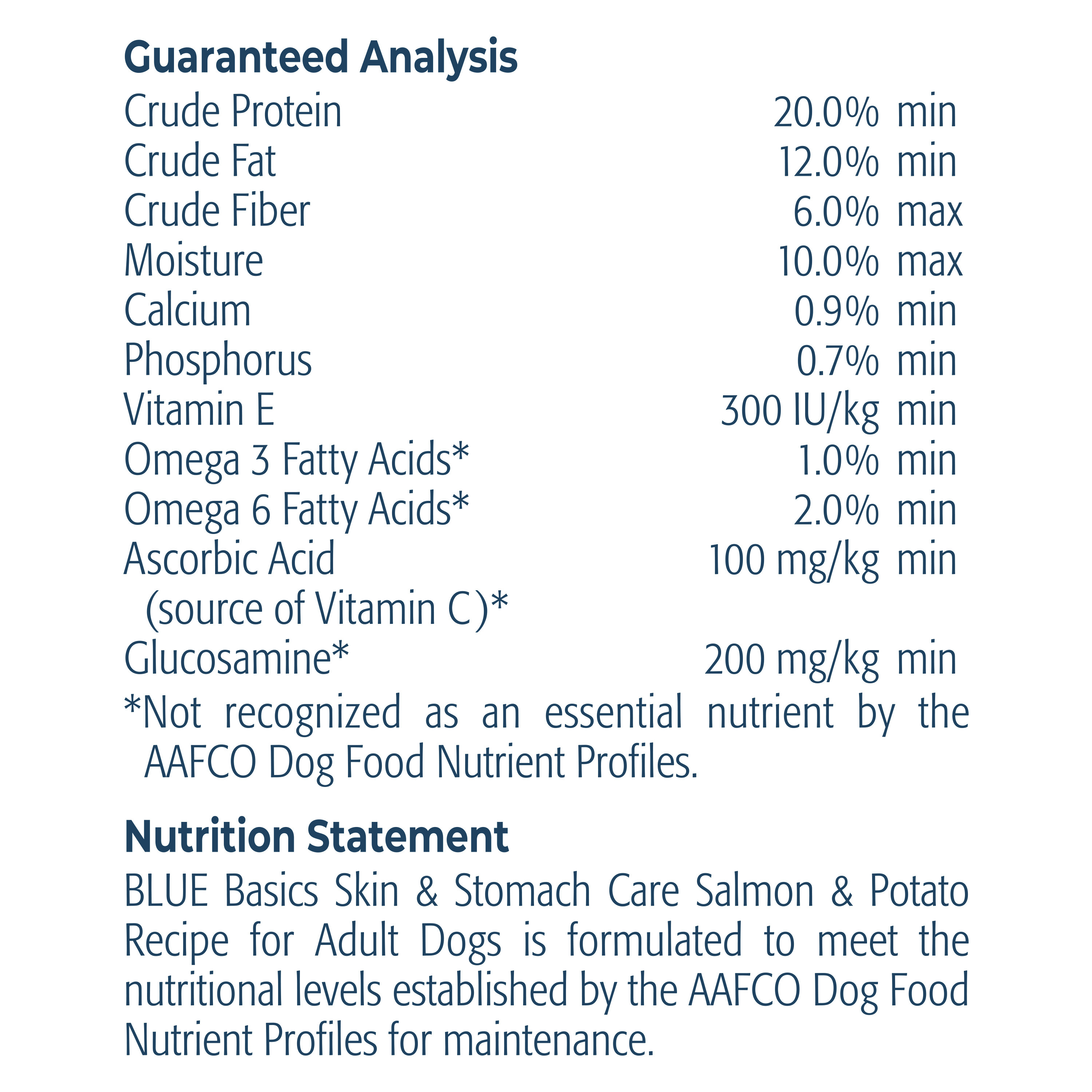 blue salmon and potato dog food