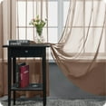 thumbnail image 4 of ZOPZO Traditional Brown Ombre Rod Pocket Sheer Curtains, 52" x 52" (2 Panels), 4 of 6