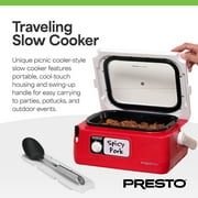 Presto 6-Quart Nomad Traveling Slow Cooker, 06011 Red