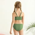 thumbnail image 2 of Esho Teenage Girls Summer Swimsuits, Little Girl Solid Bikinis Bathing Suit, 2 Pieces, Size 8-13 Years, 2 of 8
