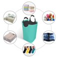 thumbnail image 4 of Xecao Teal Turquoise for Laundry Basket,Collapsible Large Laundry Hamper,Wash Bag for Laundry Room, Rolling Laundry Basket with Handles, 4 of 5