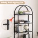 thumbnail image 5 of Estilizado para 5 tier arched estante de libros - metal frame, perfect para dormitorio, sala de estar, o oficina en casa, 5 of 7