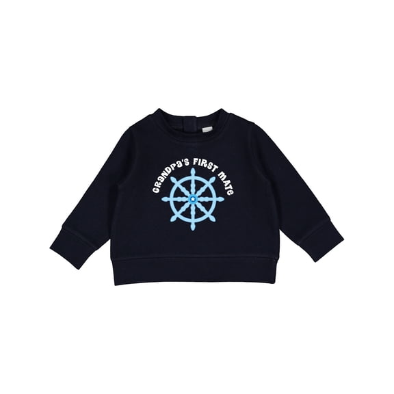 Inktastic Grandpas First Mate Sailing Nautical Boys Baby Sweatshirt