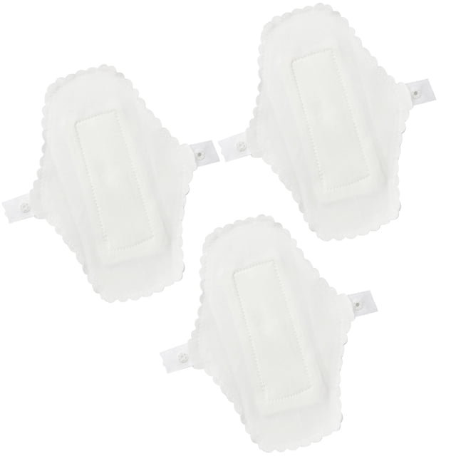 Phenofice 3 Pcs Couches en Tissu Imperméables Blanches pour la Vie Quotidienne Femmes Réutilisables