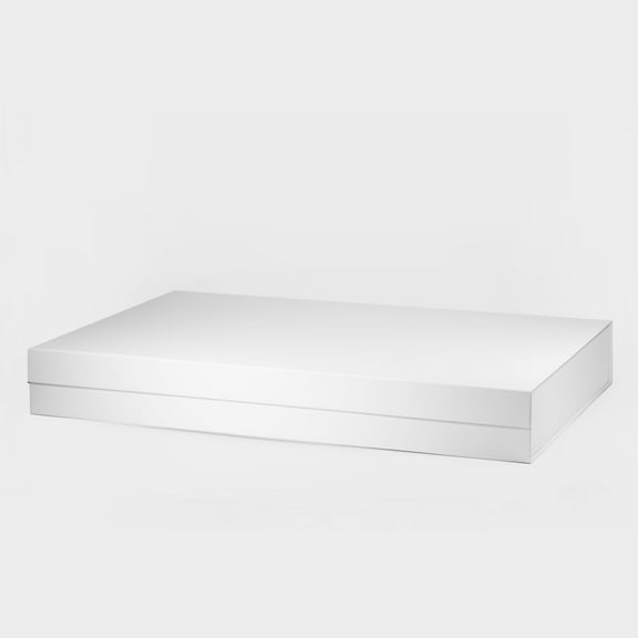 Geoto 27.56"×19.7"×3.94" XXXL Shallow Size Luxury Rigid Foldable Magnetic Closure Collapsible Gift Packaging Boxes(White)