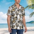 thumbnail image 5 of Balery Tulips Flowers Print Men's Hawaiian Shirts Short Sleeve Beach Shirt Relaxed Fit Vacation Button Down Shirts-Small, 5 of 9