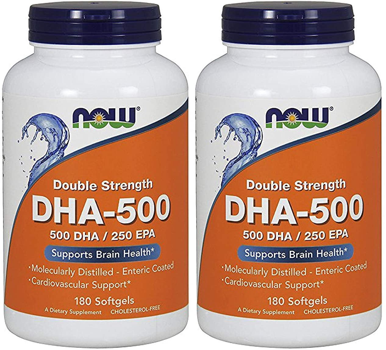 Now Foods DHA-500, 180 Softgels - 2 Pack - Walmart.com