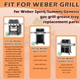 thumbnail image 3 of 93305/83156 Grease Catch Pan for Weber Genesis II & Spirit Grill Drip Pan with 15 Pack 6415 Foil Grease Tray Liners for Weber Genesis II e-310/315/330/335 & Spirit e-210/220/310/320/330 Grills, 3 of 14
