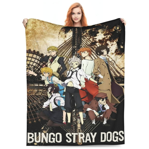 Bungo Stray Dogs (26) Bed Blanket 3D Printed Throw Blanket Lightweight Super Soft Air Conditioning Room All Season Blanket Sofa Couch Bed Fans Cartoon Blanket 40"x30"