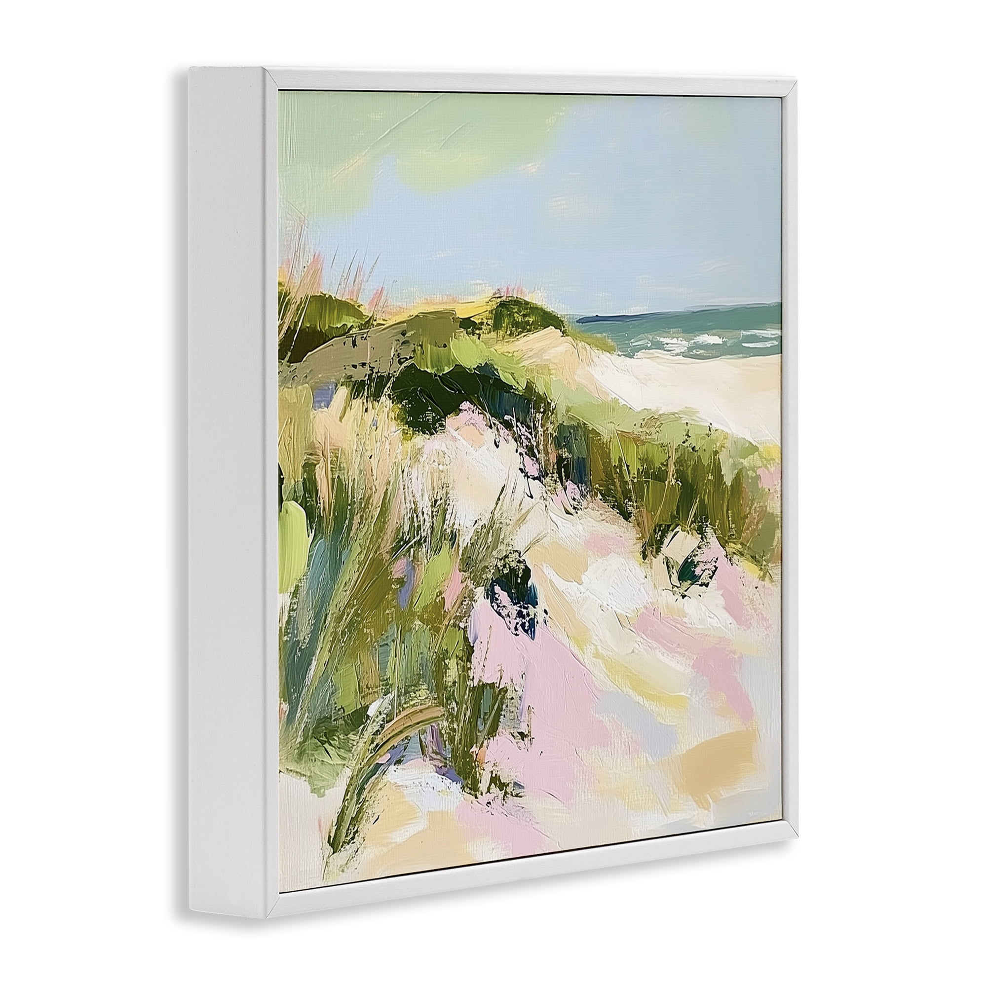 Stupell Industries Pastel Coastal Dunes at Sunrise White Framed Giclee Art, design by Heidi Kuntz