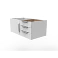 thumbnail image 3 of Castello USA Alpine 35" Wood Floating Vanity Base in White with Chrome Handles, 3 of 4