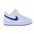 thumbnail image 2 of Nike Court Borough Low Recraft Infant/Toddler Shoes Size 7, Color: White/Hyper Royal, 2 of 3