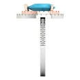 thumbnail image 3 of Halo Engagement Ring for Women - 2.48ct Simulated Turquoise in 18K White/Rose Gold Promise Ring, 3 of 6