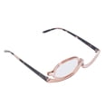 thumbnail image 4 of Eye Makeup Glasses, Magnify Eyeglasses Flip Lens Plastic Shelf  for Reading +3.50,+4.00, 4 of 7