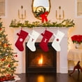 thumbnail image 5 of Medias navideñas con letras, nuevas decoraciones tejidas para el árbol de Navidad, colgantes para el hogar, regalo de Navidad, calcetines navideños con alfabeto de copos de nieve, 5 of 5