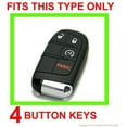 thumbnail image 4 of 2pcs Dobrev 4 Button Silicone Case Protector Key Fob Smart Car Remote Holder for Dodge Ram Durango Challenger Jeep Grand Cherokee Smart Key (black and blue), 4 of 5