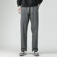 thumbnail image 1 of Mens Pants Thin Loose Drape Straight Sports Casual Trousers Simple Versatile, 1 of 10