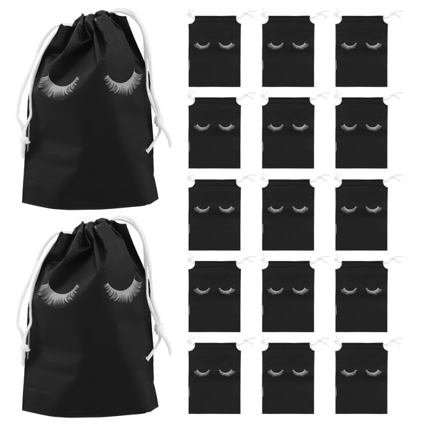 50 bolsas de maquillaje para pestañas, bolsas de plástico para clientes, neceseres, cosméticos, cuidado posterior de pestañas, estuches para pestañas, neceseres.