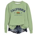 thumbnail image 1 of WEAIXIMIUNG Sweat à Capuche Zippé pour Femmes, Col Rond, Imprimé Lettres Anglaises, 1 of 3