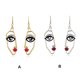 thumbnail image 4 of Pendientes colgantes de cara delicada Jumpingount plateado, 4 of 6