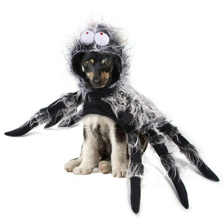 Pet Spider Harness Costume Halloween Funny Novelty Spider Clothing for Small Medium Large