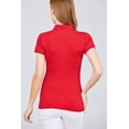 thumbnail image 5 of Classic Pique Spandex Polo Top XL, 5 of 21