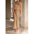 thumbnail image 4 of Vestido PRETTYGARDEN 2025 Verano Satén Maxi Sin Mangas XXL, 4 of 7