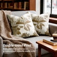 thumbnail image 2 of COOKCOK Set of 2 Floral Vintage Throw Pillow Covers Neutral Accent Print Decorative Cushion Covers Farmhouse Home Decor for Sofa Chair Couch Bedroom Living Room Outdoor, 22"x22", Light Brown, 2 of 7
