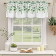 thumbnail image 2 of Green Spring Floral Curtain Valances for Windows, Kitchen Valance Window Treatments Panel 2 Pack, Summer Botanical Elegant Rod Pocket Short Curtains for Bathroom Bedroom 54 x 18 Inch, 2 of 8