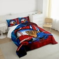 thumbnail image 3 of jejeloiu Baseball Game Lovers Full Size Comforter Sets,Ball Sport Helmet Bedding Comforter Set,Red Blue Bedding Sets For Kids,Luxury Bedroom Decor,3-Piece, 3 of 8