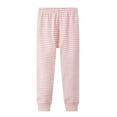thumbnail image 2 of Piuwrlz Kids Thick Plush Pants Girls Boys Long Fleece Sweatpants Cotton Velvet Stripe Pink Size 14 Years, 2 of 4
