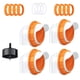 thumbnail image 1 of Comedero automático para pollos DIY sin desperdicios, 6 puertos, comedero para aves de corral con 6 tapones y 1 sierra perforadora, kits de comederos para pollos por gravedad reutilizables y, 1 of 5