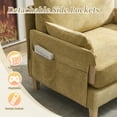 thumbnail image 4 of Leumius Foldable Sofa Bed,3-in-1 Convertible Sleeper Chair,Modern Foldable Sofa Chair With 3 Pillows for Small Spaces,Yellow, 4 of 8