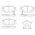 thumbnail image 1 of Brembo Brake Pad P07016N NAO; FMSI Number D1913-9144; Ceramic; Set Of 4; With Hardware, 1 of 2
