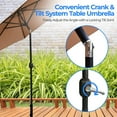 thumbnail image 3 of Serenelife 10 Ft Patio Table Umbrella w/ Push Button Tilt & Built-In Crank, 3 of 7