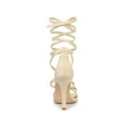 thumbnail image 2 of BLISSFUL STEP Women's Lace Up Heel Stiletto High Heels Sandals Beige 9, 2 of 6