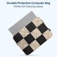 thumbnail image 2 of 13-14 inch Laptop Case, 13.3 inch Puffy Laptop Sleeve Compatible with MacBook Air 13.6 M4 M3 M2 M1/Pro 13/Pro 14, HP ASUS , Square Quilted Carrying Case Cover Computer Bag,Black&Sand, 2 of 2
