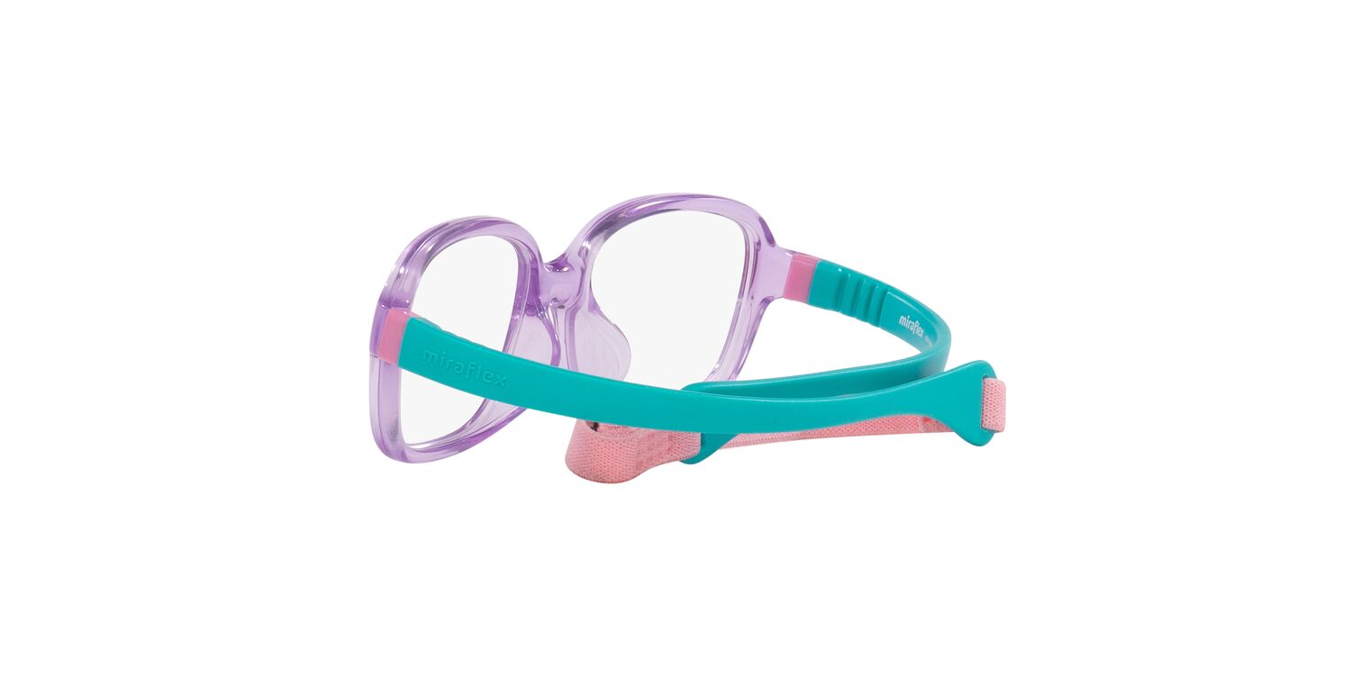 Miraflex Youth 0MF4026 Flexible Fort-x Eyeglasses with Headband and Case, Translucent Violet, 46mm